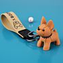 Cute Dog Pendants Car Key Chain Colorful Resin French Bulldog Key Rings Bag Key Chain Jewelry