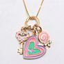 Cute Lovely Red Heart Key Lollipop Charm Necklace for Children