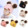 Cute Pompom Knitted Baby Beanie Hats Pom for Children