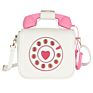 Cute Telephone Pu Leather Mini Purses Crossbody Bag Lady Shoulder Messenger Bag
