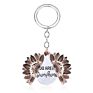 Daily Gift Souvenir Alloy Keychain Openable Silver Gold Sun Flower Keychain You Are My Sunshine Sunflower Keychain