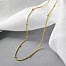Dainty 18K Gold Filled Stainless Steel Beaded Clavicle Chain Necklace Layering Satellite Chain Choker Necklace for Women