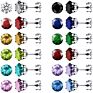 Dainty Cubic Zirconia Rhinestone Colored Stone Micro Multicolor Stud Earrings