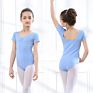 Dance Dress Children Girls Short Sleeve Ballet One-Piece Training Dancewear