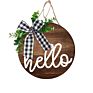 Decoración De Madera Para La Pared Del Hogar, Guirnaldas Redondas Para Colgar En La Puerta Delantera, Señal De Bienvenida, Decoraciones De Madera Para El Hogar