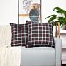 Decorative Cotton Pillow Case for Living Room Chinese Style Yarn-Dyed Couch Cushion Cover