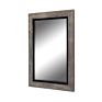 Decorative Wall Mirror Rustic Distressed Natural Wood Frame Vertical Hanging Mirror Wall Decor Traditional Beveled Bathroom
