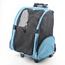 Deluxe Pet Carriers Backpack Heavy Duty Dog Cats Travel Rolling Carrier with Double Wheels