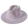 Design Adult Men Women Fedora Flat Wide Brim Chenille Solid Color Fedoras Hat Warm