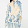 Design Cloud Bleach Women Oversized Tie Dye Hoodie with Drawstring Hood