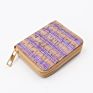 Design Cork Men's Wallet Zipper Bifold Wallet for Women Floral Cork Card Holder Flowers Printing Cork Short Zipper