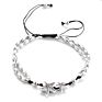 Design Retro Silver Plated Starfish Anklet Simple Bohemian Double Layer Beaded Chain Starfish Anklet for Women