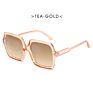 Design Sunglasses Women Flat Top Square Luxury Sun Glasses Vintage Uv400 Sunglass Shades Eyewear Oculos De Sol