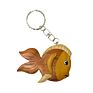 Design Wood Fish Carving Key Holder Customized Hand Printing Animal Shape Key Chain