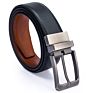 Designer Reversible Belt Rotated Buckle Men Genuine Leather Belt