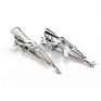Designs Mens Silver Copper Gun Patterns Military Tie Clips