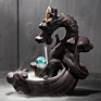 Direct Ceramic Backflow Dragon Incense Burner Home Decor Censer with Crystal Ball Waterfall Incense Holder