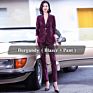 Direct Sell Simple Pant Suit 2 Piece Suit Set for Women Blazer and Trouser Office Lady Style