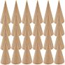 Disposable Wooden Cone, Suitable for Room Display of Rings, Earrings, Jewelry and Diy Crafts
