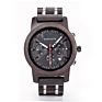 Dodo Watch Deer Men's Wood Stainless Steel Luxury Sport Business Charm Chronograph round Analog Wooden Stop Watch