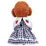 Dog Costumes Black and White Plaid Princess Lace Collar Red Apple Little Lace Teddy Cute Temperament Pet Dog Skirt