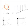 Dog Outdoor Training Equipment High Jump,Hoop and Pole Three Piece Dog Tunnel Pet Training Kit Hoop Agility Equipment