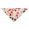 Donut Fruit Pattern Pet Dog Scarf Bibs Triangle Bandana for Dog Pet Puppy