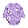 Double Combed Cotton Baby Garment for Autumn Newborn Baby Side Open Armguard