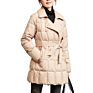 down Jacket Thick Elegant Tie Belt Waist Solid Color Women down Coat