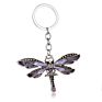 Dragonfly Charms Keychains Dragonfly Key Chains Rings Crystal Insects Pendants Keyrings Women Girls Accessories Presents Jewelry