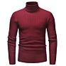 Drop Shopping Stock Clothing Pullover Stretch Solid Color Slim Fit Youth Twist Turtleneck Knitwear Men's Sweater