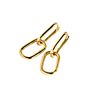 Dylam Heavy Metal Earrings 925 Drop Earing Gold Large Square Hoop Statement Wap U Shaped Geometric Earring