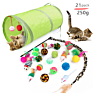 Eco-Friendly Cat Toy Tunnel Interactive Colorful Cat Toy Set Foldable Tunnel Pet Cat Toy