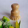 Eco Friendly Bamboo Palm & Sisal Bristles round Mini Scrub Brush Pot Brush Dish Scrubber Natural Kitchen Cleaning Scrubber