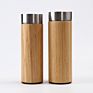 Eco Friendly Bamboo Wood Travel Coffee Cups Stainless Steel Tea Tumbler Bamboo Water Bottle Travel Coffee Mug with Infuser