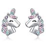European and America Sell Children's Accessories Unicorn Cat Love-Heart Rainbow Earrings