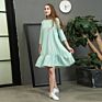 European and American Ruha Knitted Sweet Korean Dress Long Sleeve Floral Dress Lolita Casual Dress