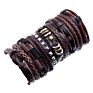 European Retro Jewelry Leather Men's Bracelet Diy Multi Layer Braid Set Bracelet