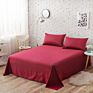 European Style Solid Color 100% Wash Cotton Flat Bed Sheets