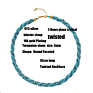 European Twist Chain Pendant Necklace 3 Rows Naturally Stay Twisted 3Mm Turquoise Twist Necklace