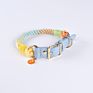 Extending Multicolor Traction Braided/ Hand-Woven Rope Pet Rainbow Collar