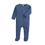 Fall Kids Solid Color Long Sleeve Hand Cover Footed Pajamas Jumpsuit with Snap Infant Footie Autumn Baby Romper