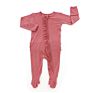 Fall Ribbed Baby Clothes Sleep Suits Front Zip Butts Ruffle Newborn Girls Layette Footie Rompers Jumpsuit
