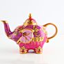 Fancy Animal Coffee Pot Hand-Painted Black and White Ceramic Tea Pot with Elephant Shape