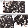 Fashionable Elegant Ladies Scarves Floral Printing Black Scarf Beach Shawls with Tassels