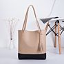 Fashionable Large Capacity Tassel Design Pu Leather Shoulder Tote Bag Women Handbag