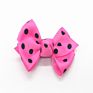 Favor Ribbon Dots Pattern Grosgrain Hair Bows with Clips for Girls Beauty Decoration