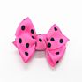 Favor Ribbon Dots Pattern Grosgrain Hair Bows with Clips for Girls Beauty Decoration