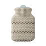 Ff202839-Plush Fabric Soft Silicone Water Bottle Bag Microwave Cute Knitted Cover Cold