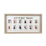 First Year Photo Moments Wood Baby Keepsake Frame for Recording the Child's Growth